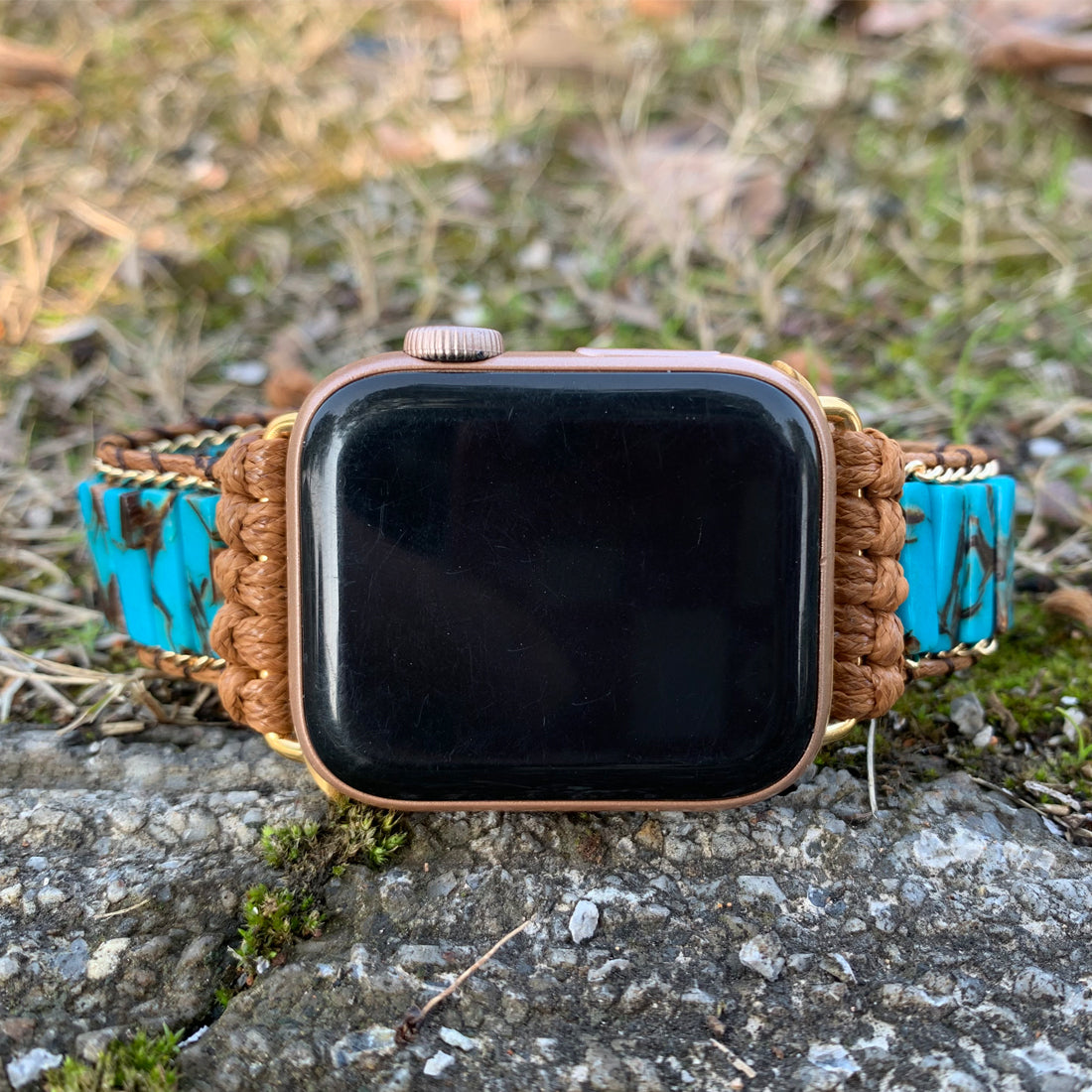 Boho Turquoise Howlite Natural Stone Apple Watch Strap – amaraboho